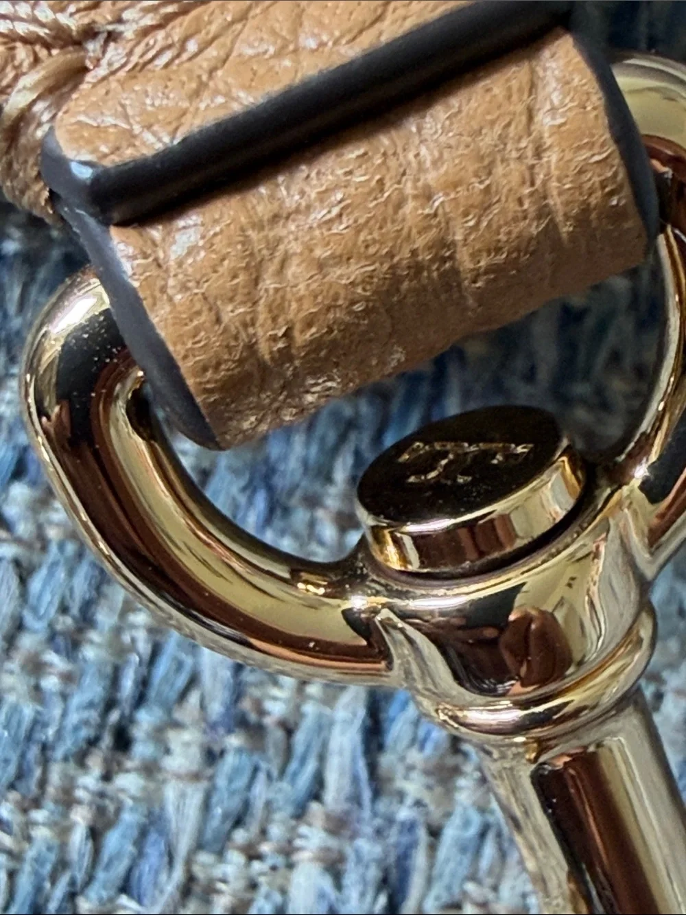 Tory Burch Brown Canvas Leather Trim Replacement Strap